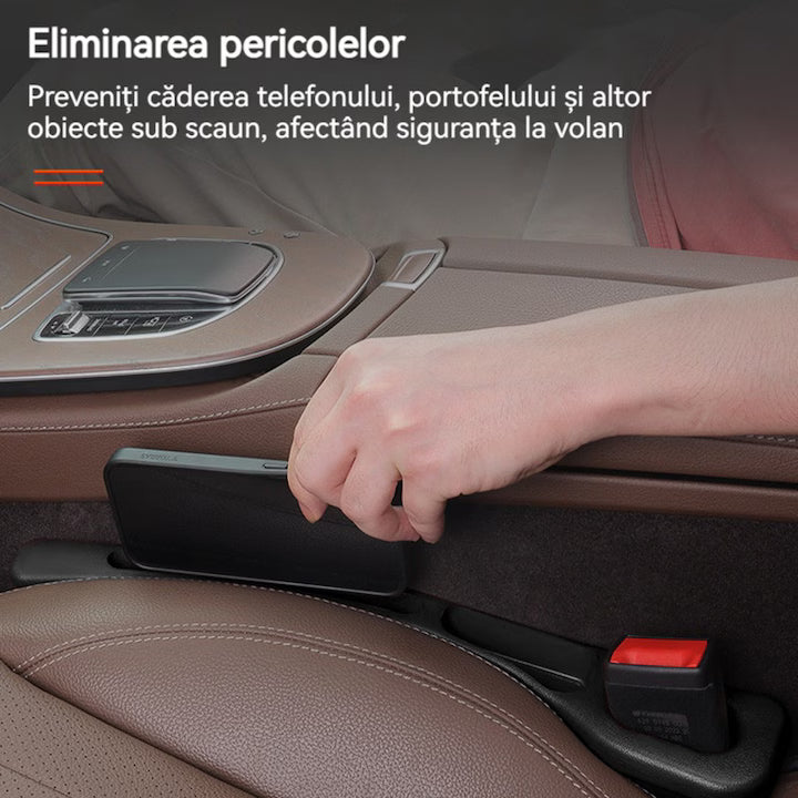 Suport pentru scaune auto cu depozitare, universal