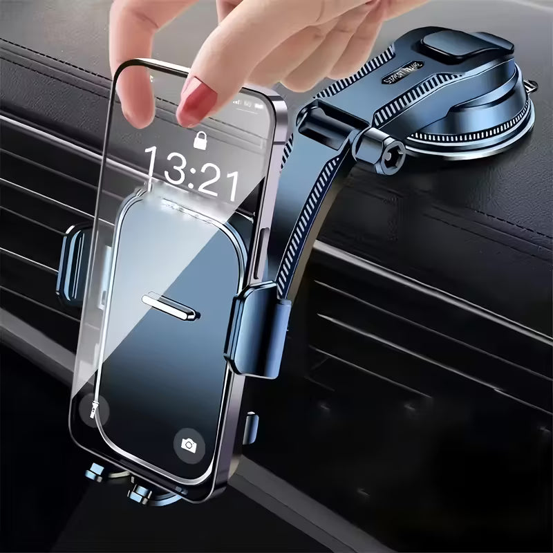 Suport pentru telefon cu braț telescopic și ventuză de fixare