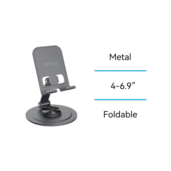 Suport telefon din metal, pliabil la 360°