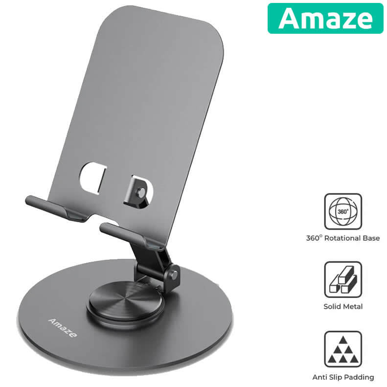 Suport telefon din metal, pliabil la 360°