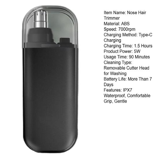 Aparat de tuns reîncărcabil USB pentru nas și urechi