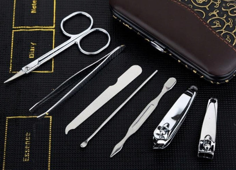 Set manichiură și pedichiură profesional, 7 piese