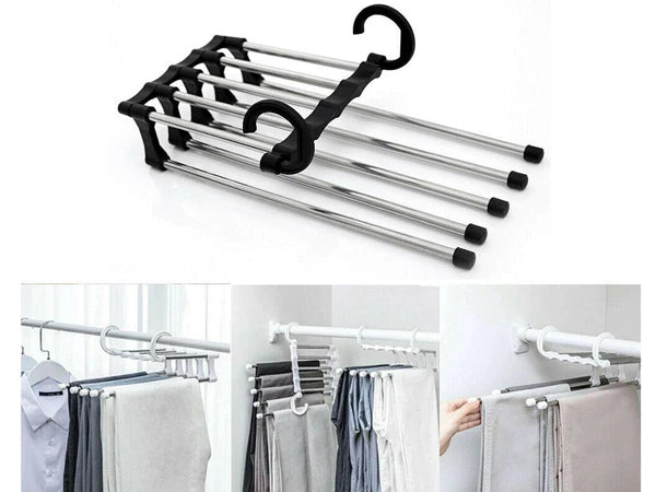 Umeras multifuncțional cu 5 brațe pentru pantaloni