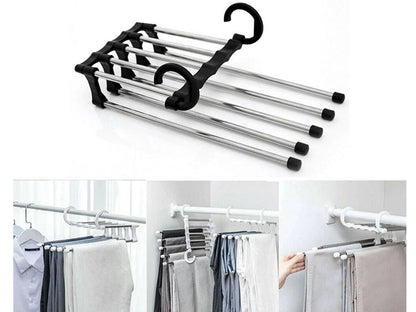 Umeras multifuncțional cu 5 brațe pentru pantaloni