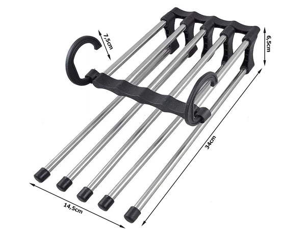 Umeras multifuncțional cu 5 brațe pentru pantaloni