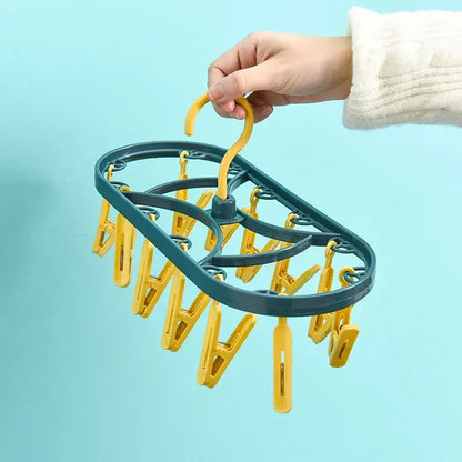 Uscător de rufe cu cârlige, rotire 360 grade