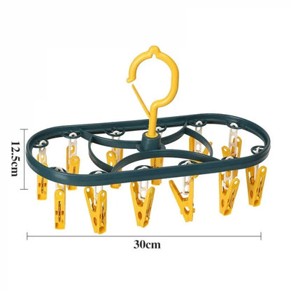 Uscător de rufe cu cârlige, rotire 360 grade