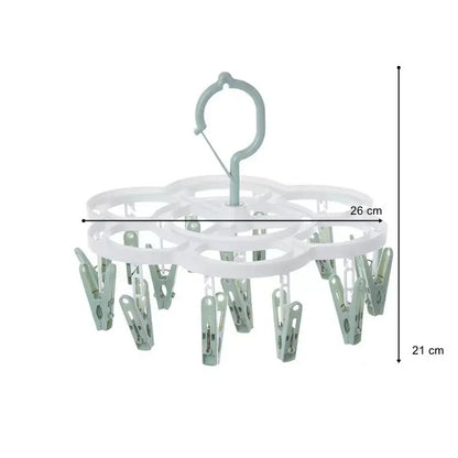 Uscător de rufe cu 16 cârlige, rotire 360 grade
