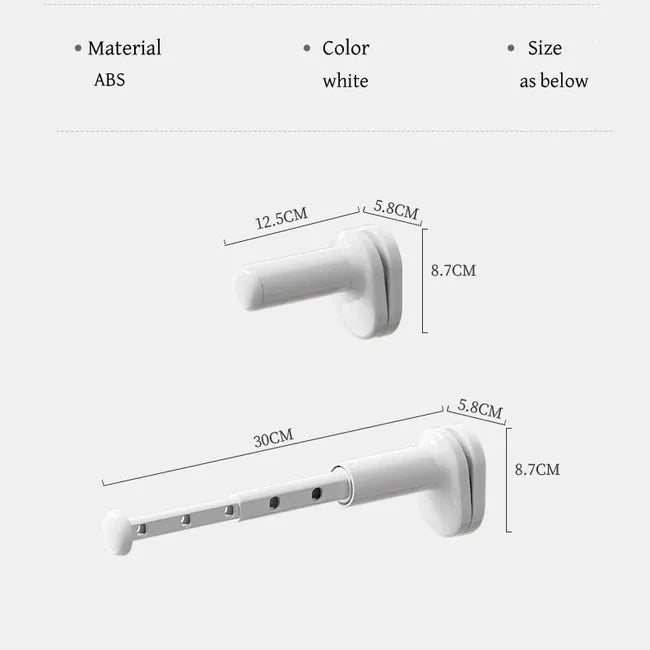 Uscător de rufe telescopic, tip cuier, 12,5-30 cm